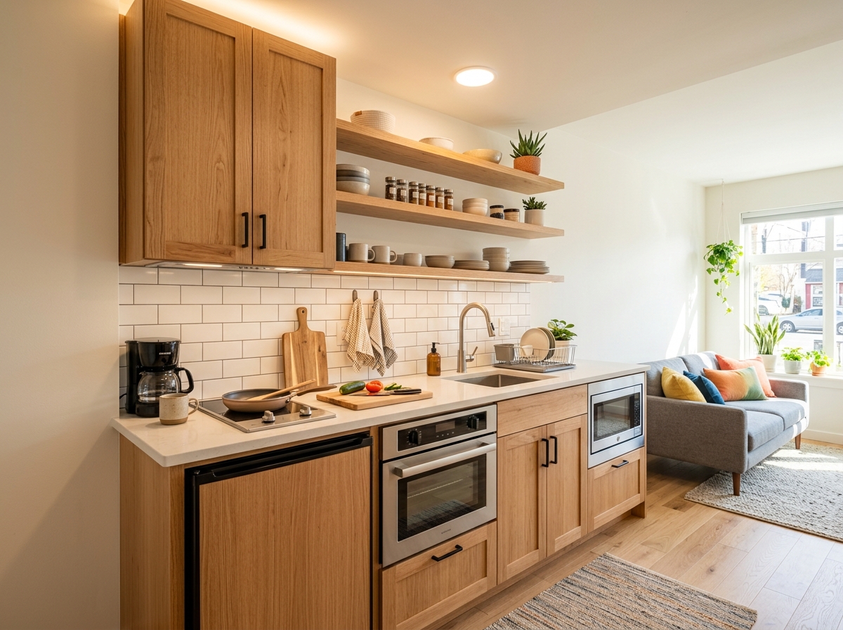 Independent Studio Portion with Kitchen Counter