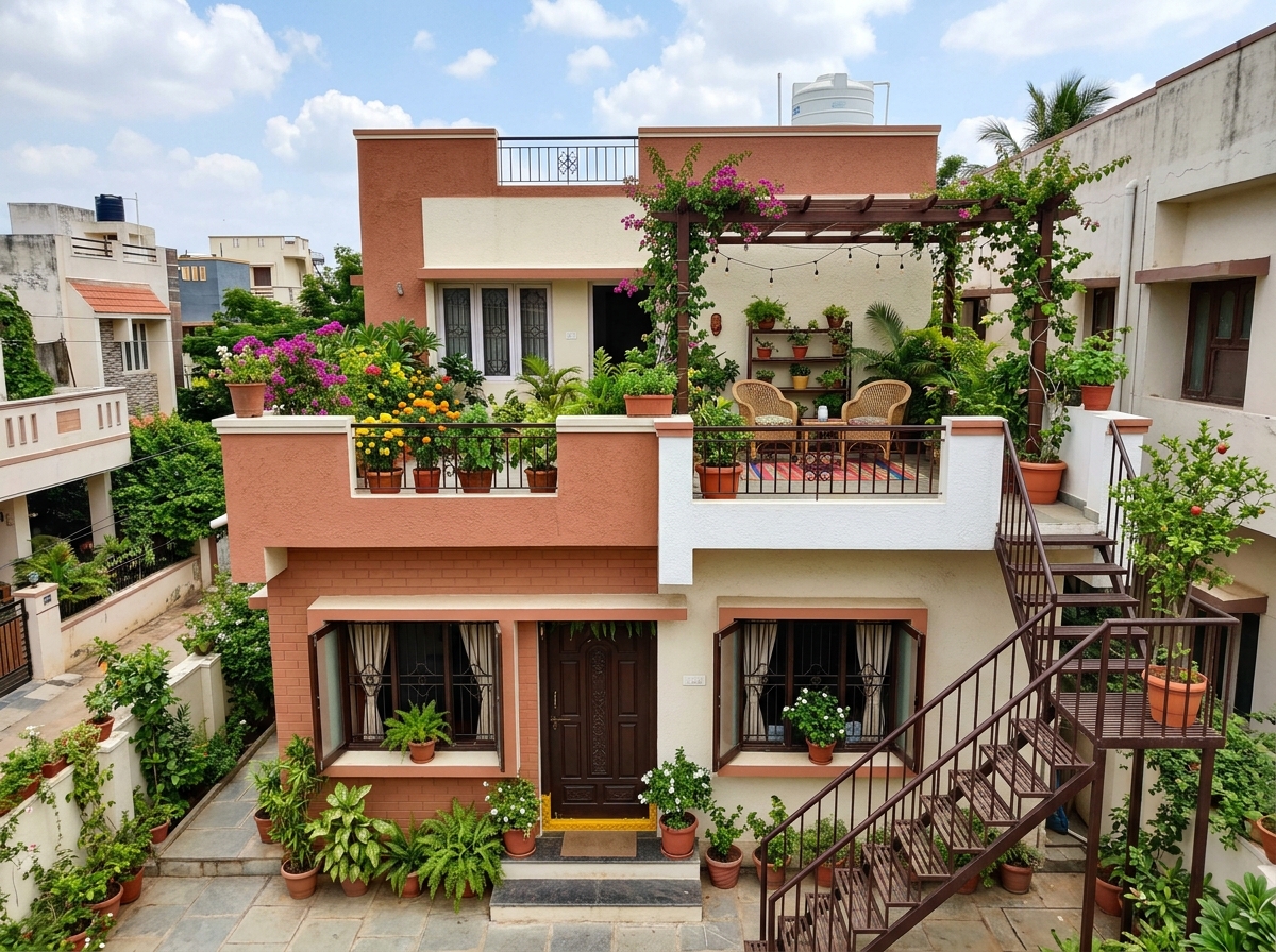 Ventilated 2BHK Portion with Terrace Access